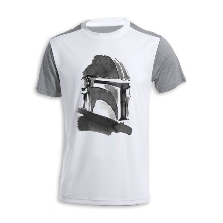 CAMISETA DISEÑO BICOLOR guerra galaxia cazador mercenario heroe fanart personalizada