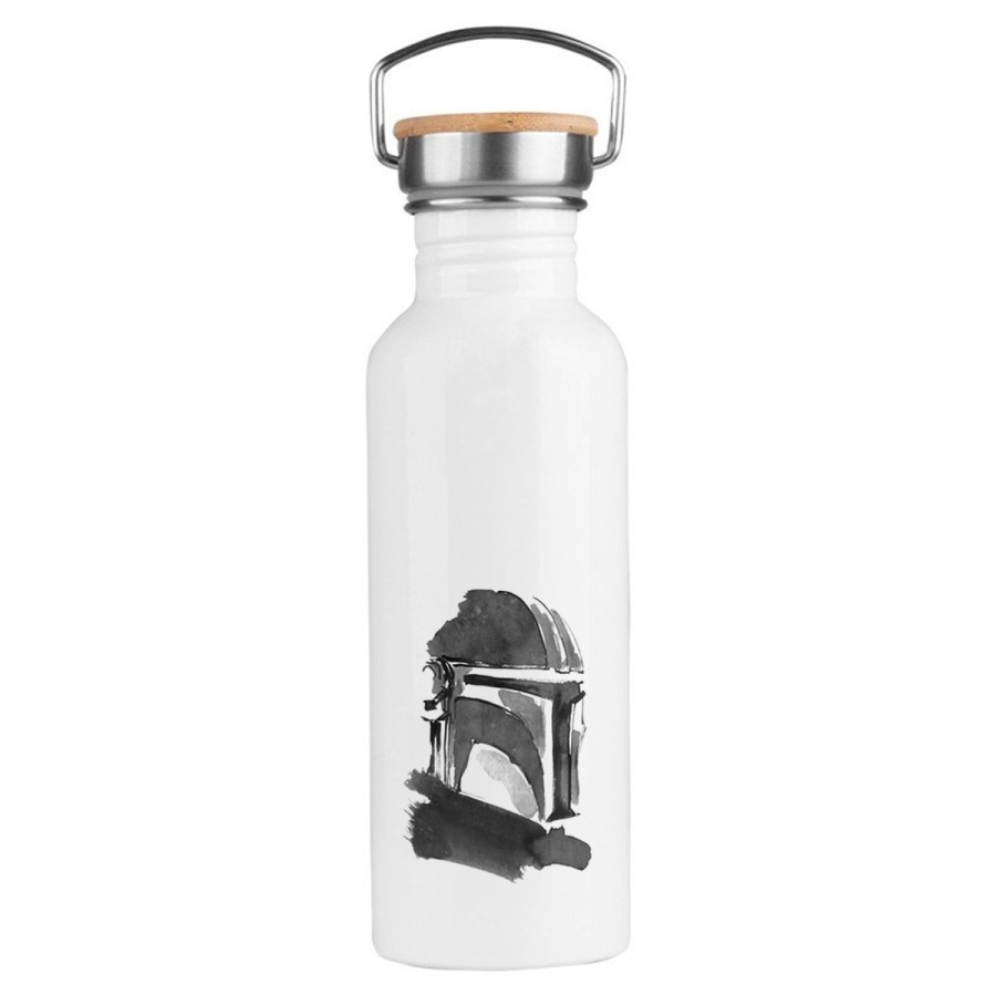 BIDON 750 ML ACERO INOXIDABLE ESTILO RETRO guerra galaxia cazador mercenario heroe fanart deporte deportivo botella