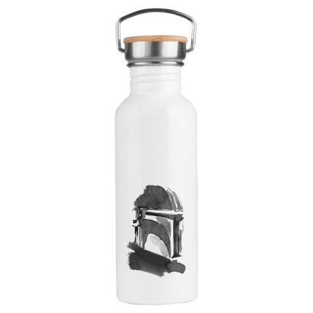 BIDON 750 ML ACERO INOXIDABLE ESTILO RETRO guerra galaxia cazador mercenario heroe fanart deporte deportivo botella