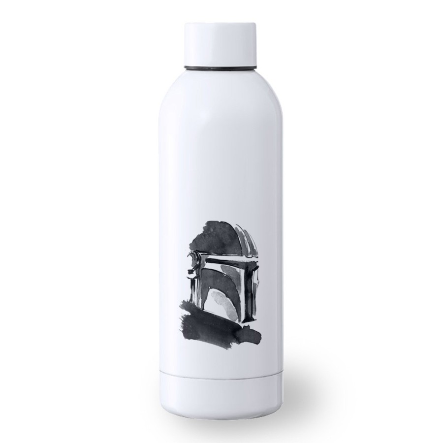 BIDON 500 ML ACERO INOXIDABLE guerra galaxia cazador mercenario heroe fanart deporte deportivo botella senderismo