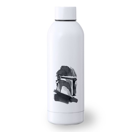 BIDON 500 ML ACERO INOXIDABLE guerra galaxia cazador mercenario heroe fanart deporte deportivo botella senderismo