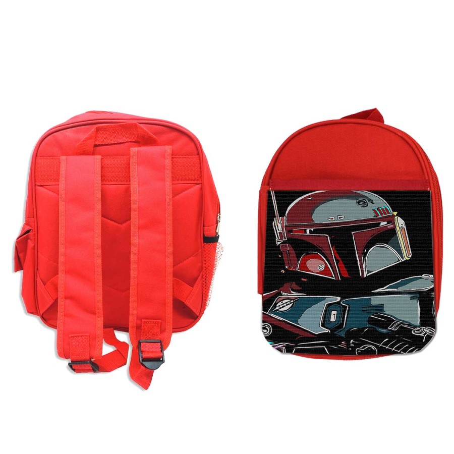 MOCHILA ROJA cazador de recompensas elite heroe galaxia guerra backpack rucksak