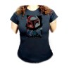 CAMISETA NEGRA MUJER cazador de recompensas elite heroe galaxia guerra oferta personalizada
