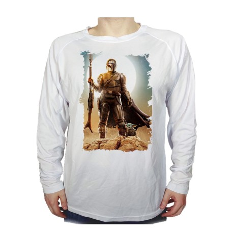 CAMISETA MANGA LARGA mercenario de elite heroe de la galaxia guerra personalizada