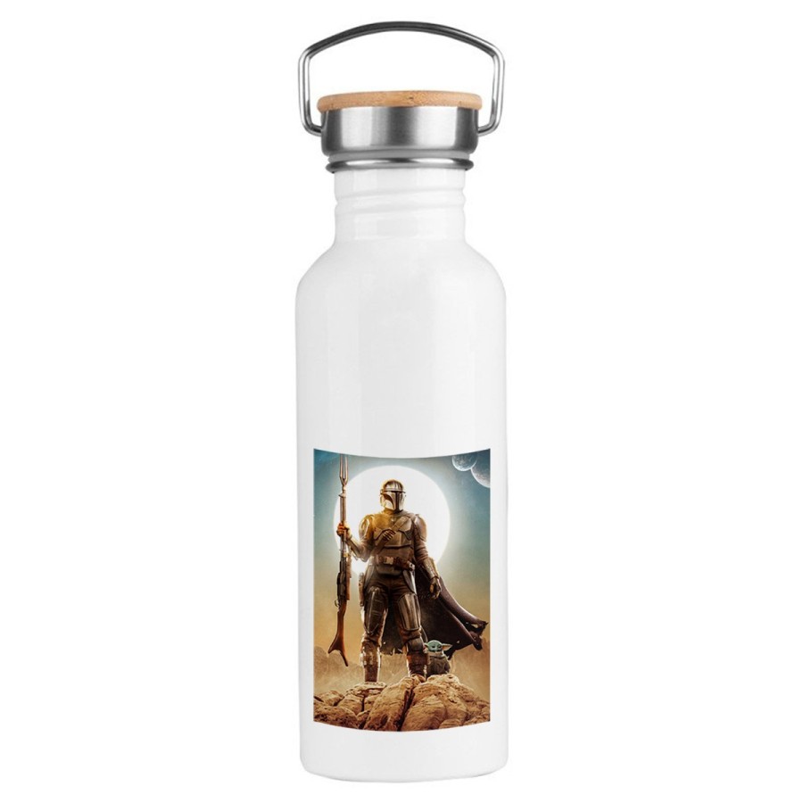 BIDON 750 ML ACERO INOXIDABLE ESTILO RETRO mercenario de elite heroe de la galaxia guerra deporte deportivo botella