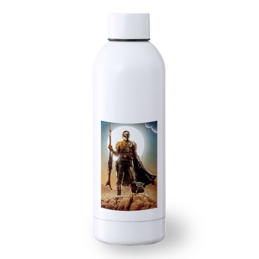 BIDON 500 ML ACERO INOXIDABLE mercenario de elite heroe de la galaxia guerra deporte deportivo botella senderismo