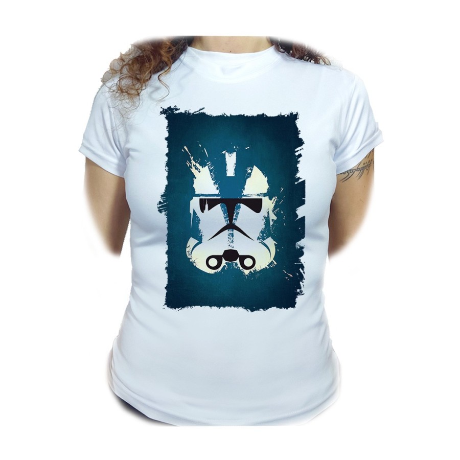 CAMISETA MUJER guardia guerra galaxia casco guerrero moda personalizada