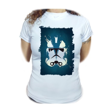 CAMISETA MUJER guardia guerra galaxia casco guerrero moda personalizada