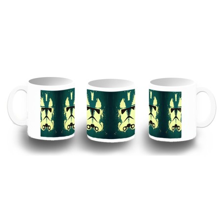 TAZA FOTOLUMINISCENTE guardia guerra galaxia casco guerrero BRILLA OSCURIDAD