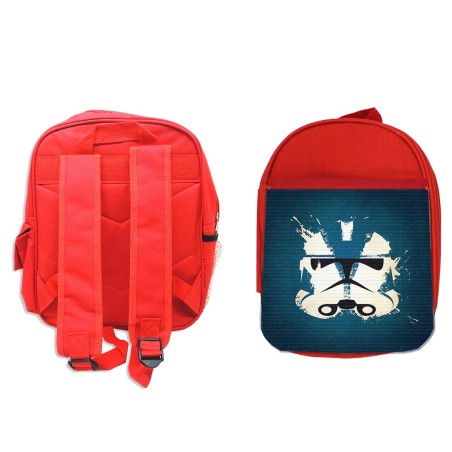 MOCHILA ROJA guardia guerra galaxia casco guerrero backpack rucksak