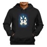 SUDADERA NEGRA CON CAPUCHA guardia guerra galaxia casco guerrero adulto poliester algodón personalizada