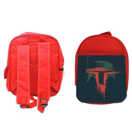 MOCHILA ROJA cazador recompensas heroe guerra galaxia casco backpack rucksak