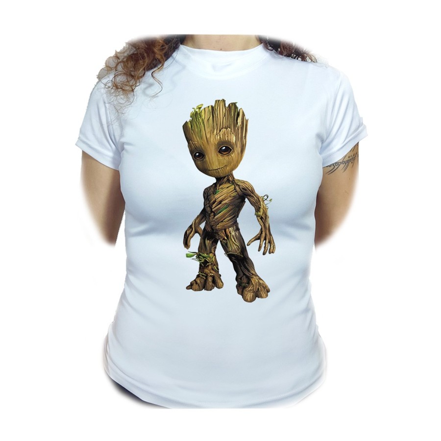 CAMISETA MUJER hombre hombrecillo arbol semilla superheroe heroe moda personalizada