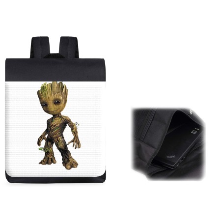 PACK MOCHILA Y ESTUCHE hombre hombrecillo arbol semilla superheroe heroe material escolar