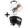 PACK MOCHILA Y ESTUCHE hombre hombrecillo arbol semilla superheroe heroe material escolar