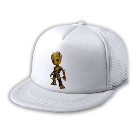 GORRA 5 PANELES REDECILLA TRASERA hombre hombrecillo arbol semilla superheroe heroe estilo rapero