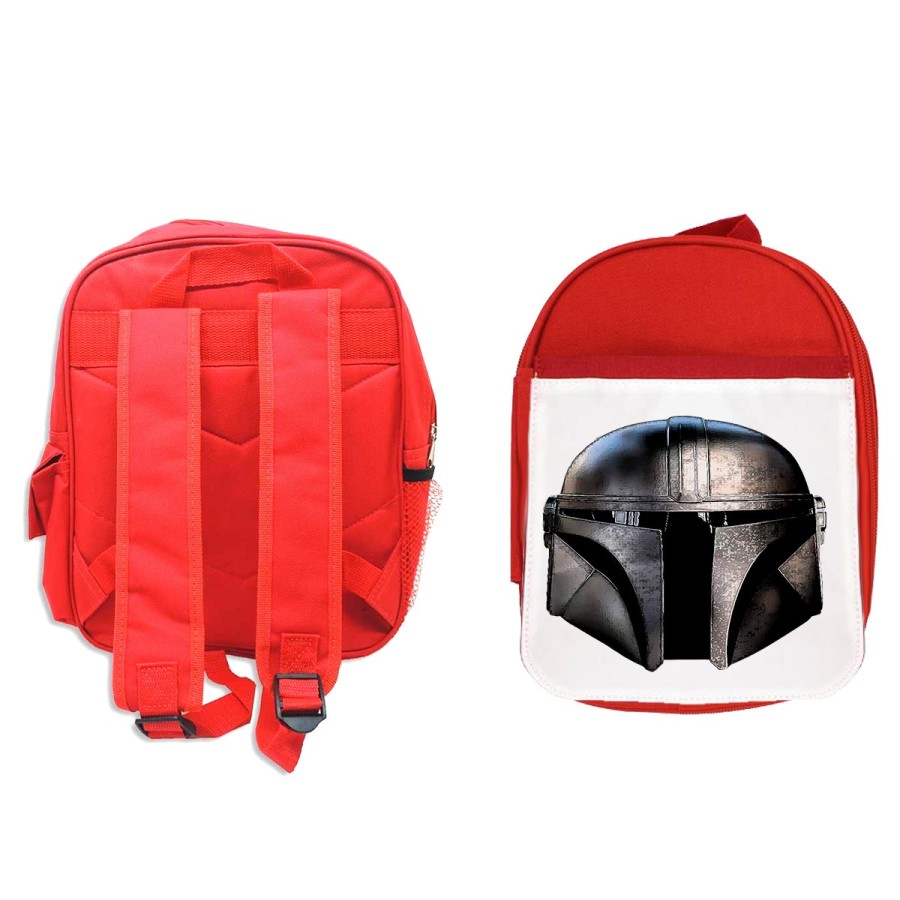 MOCHILA ROJA cascomando casco guerrero de las galaxias backpack rucksak