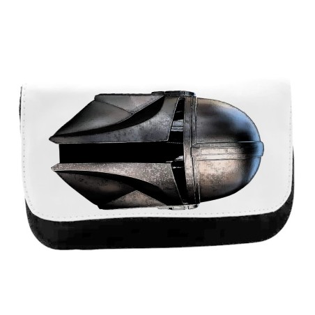 ESTUCHE NECESER DE LONA cascomando casco guerrero de las galaxias unisex negro monedero billetera