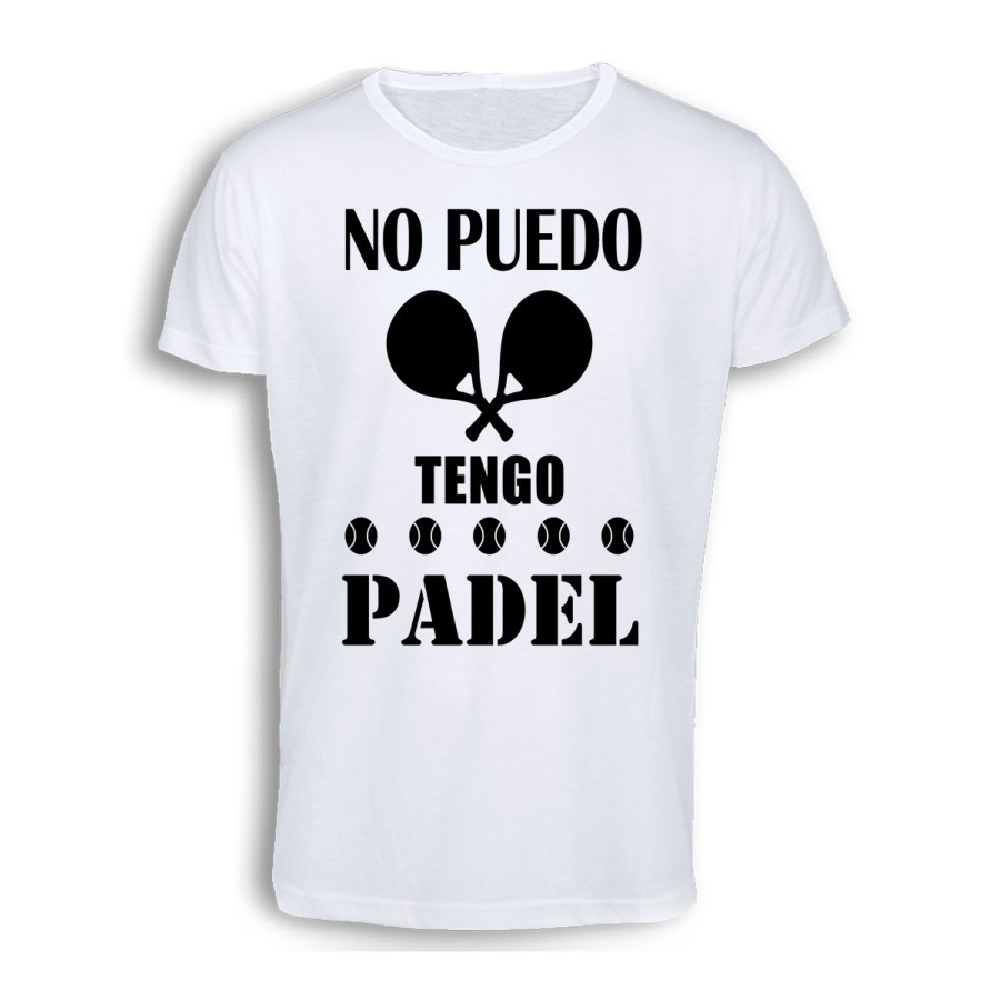 CAMISETA TACTO ALGODÓN no puedo tengo padel frase graciosa meme cómoda personalizada