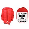 MOCHILA ROJA no puedo tengo padel frase graciosa meme backpack rucksak