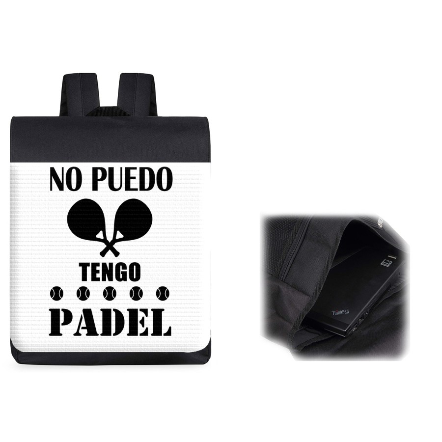 PACK MOCHILA Y ESTUCHE no puedo tengo padel frase graciosa meme material escolar