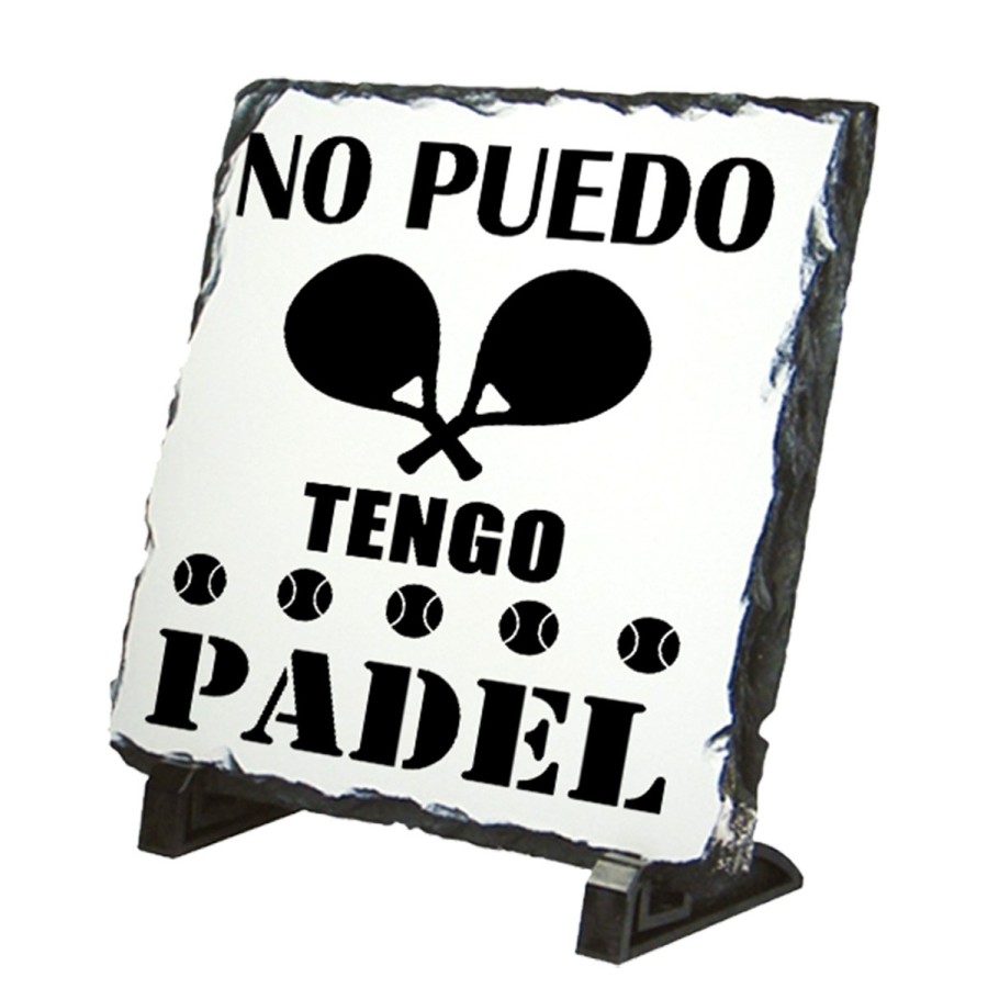 PLACA PIZARRA no puedo tengo padel frase graciosa meme portafotos portafoto