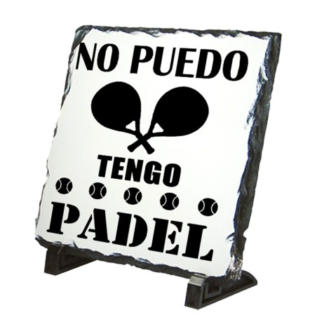 PLACA PIZARRA no puedo tengo padel frase graciosa meme portafotos portafoto