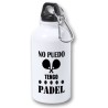 BIDON 400ML METALICO no puedo tengo padel frase graciosa meme para viaje y deporte