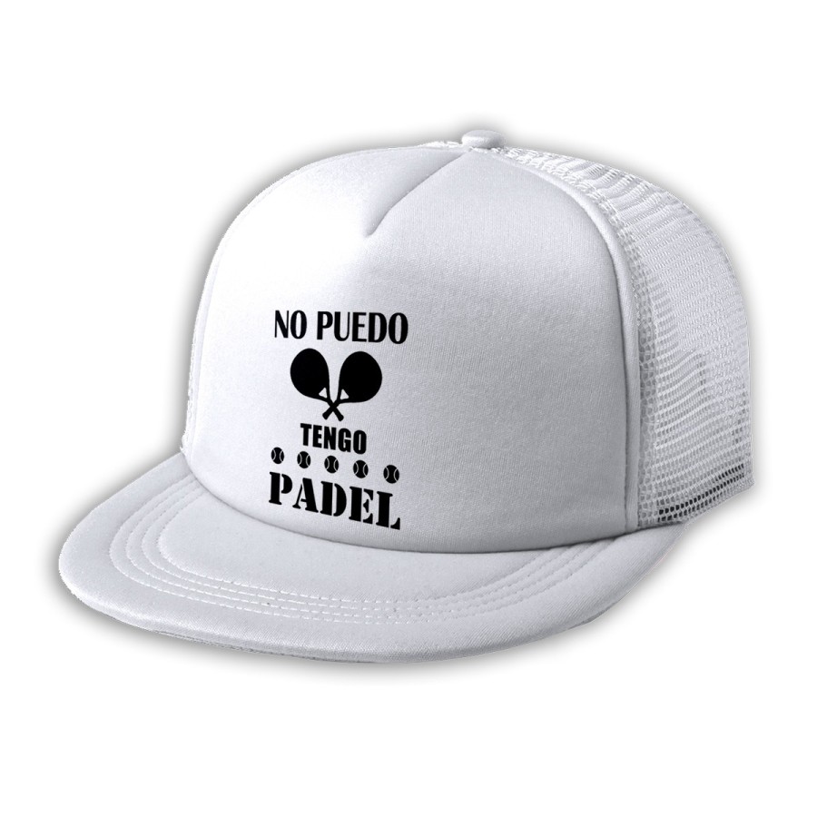 GORRA 5 PANELES REDECILLA TRASERA no puedo tengo padel frase graciosa meme estilo rapero