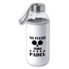 BIDON DE 420 ML CON FUNDA DE NEOPRENO no puedo tengo padel frase graciosa meme tapon seguridad