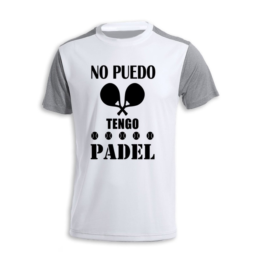 CAMISETA DISEÑO BICOLOR no puedo tengo padel frase graciosa meme personalizada