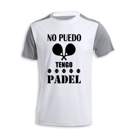 CAMISETA DISEÑO BICOLOR no puedo tengo padel frase graciosa meme personalizada