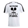 CAMISETA TÉCNICA FRANJA MANGAS NEGRA no puedo tengo padel frase graciosa meme personalizada