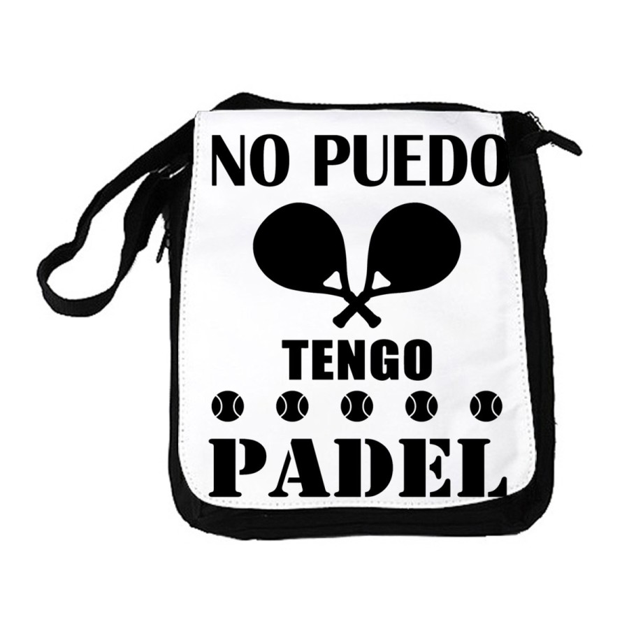 BANDOLERA REPORTERO MEDIANA BOLSO no puedo tengo padel frase graciosa meme bolsa mochila hombro