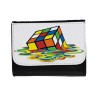 BILLETERA BILLETERO cubo de rubik derretido derritiendose meme unisex negro monedero