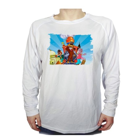 CAMISETA MANGA LARGA Willy fog serie vuelta al mundo en 80 dias personalizada