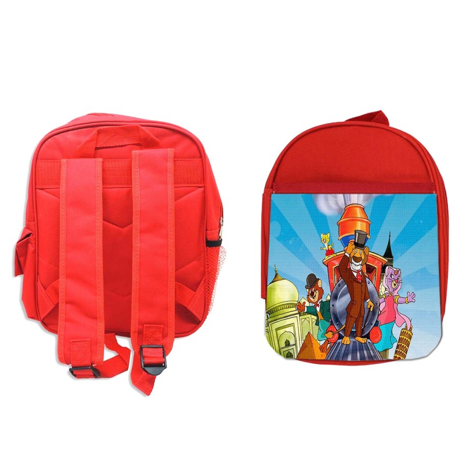 MOCHILA ROJA Willy fog serie vuelta al mundo en 80 dias escolar personalizado