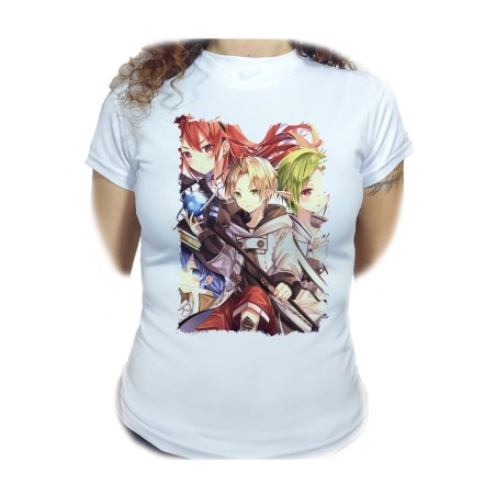 CAMISETA MUJER mushoku tensei rudeus jobless reincarnation serie moda personalizada