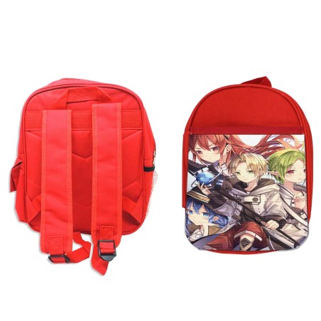 MOCHILA ROJA mushoku tensei rudeus jobless reincarnation serie backpack rucksak