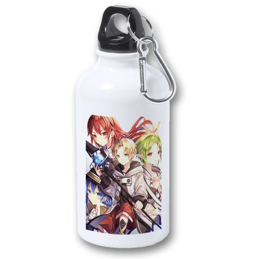 BIDON 400ML METALICO mushoku tensei rudeus jobless reincarnation serie para viaje y deporte