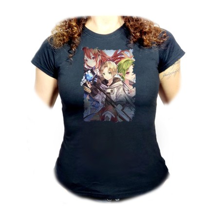CAMISETA NEGRA MUJER mushoku tensei rudeus jobless reincarnation serie oferta personalizada