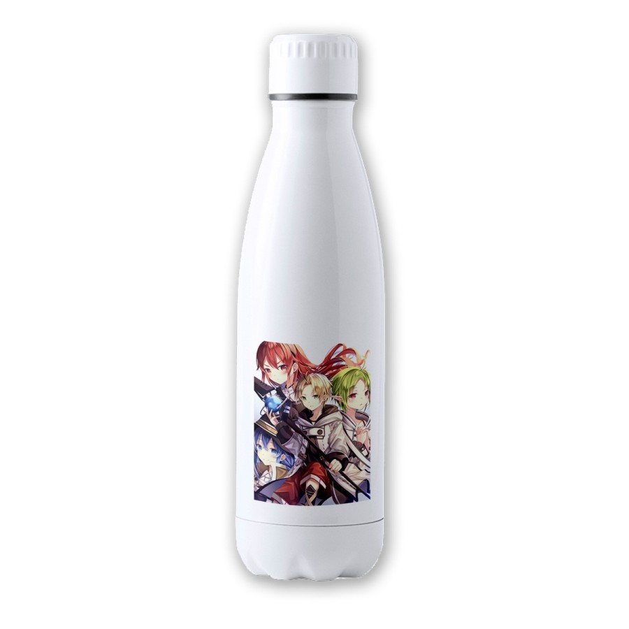 BIDON 700 ML ACERO INOXIDABLE mushoku tensei rudeus jobless reincarnation serie tapon seguridad botella