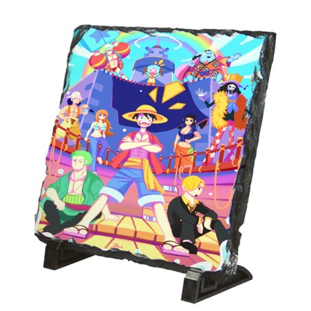 PLACA PIZARRA serie anime onepiece fanart personajes canicatura portafotos portafoto