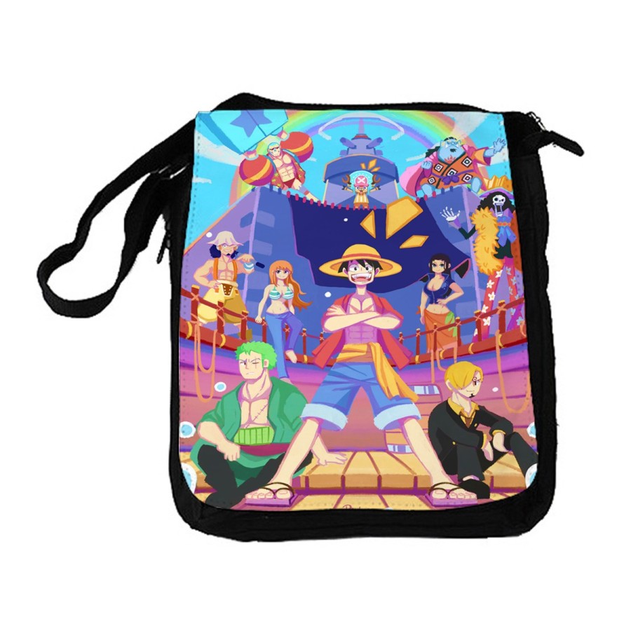 BANDOLERA REPORTERO MEDIANA BOLSO serie anime onepiece fanart personajes canicatura bolsa mochila hombro