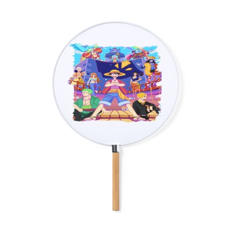 ABANICO ESTILO PAI PAI serie anime onepiece fanart personajes canicatura moda primavera verano elegante