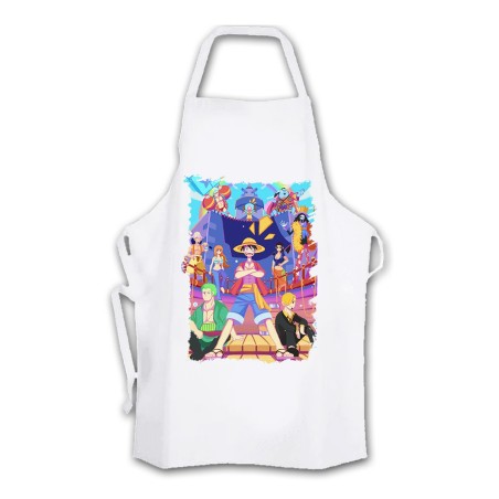 DELANTAL serie anime onepiece fanart personajes canicatura cocina personalizado