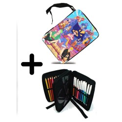 PACK MOCHILA Y ESTUCHE serie anime onepiece fanart personajes canicatura material escolar
