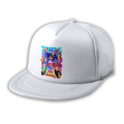 GORRA 5 PANELES REDECILLA TRASERA serie anime onepiece fanart personajes canicatura estilo rapero