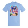 CAMISETA AZUL CIELO serie anime onepiece fanart personajes canicatura moda verano personalizada