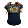 CAMISETA NEGRA MUJER one piece rey pirata wano samurais katana oferta personalizada